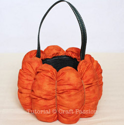 Fabric Pumpkin Basket Fabric Pumpkin Basket