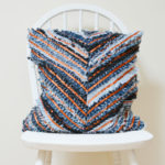 Make a cute denim chevron cushion, tutorial, DIY cushion cover