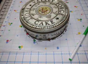 A fruit cake tin