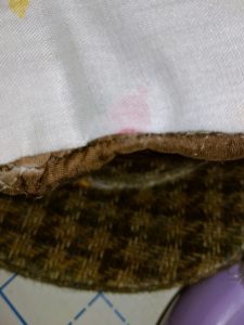 And Checking the fabric over the flat cap