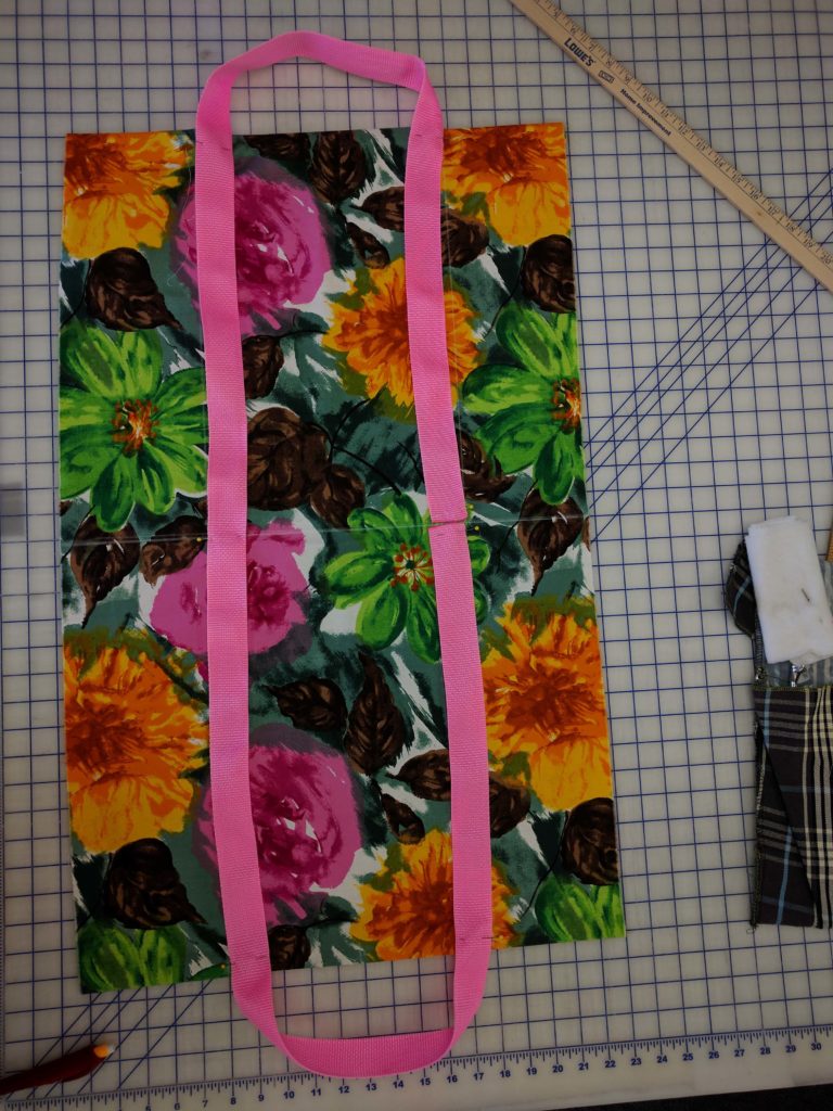 Now go all the way around pinning every few inches