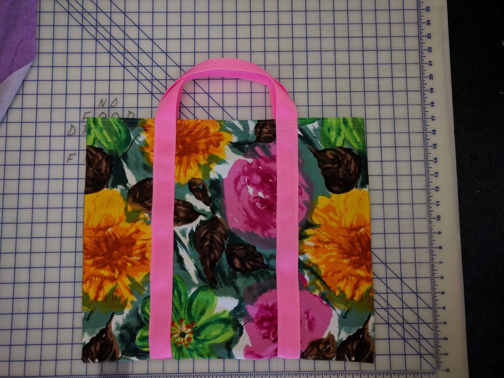 Turn it right side out and TADA you have a tote